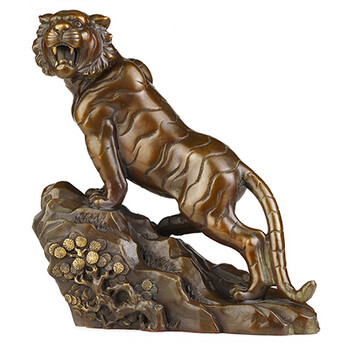 吉善缘 纯铜虎摆件 上山虎招财摆件 家居工艺品装饰品摆设 4002