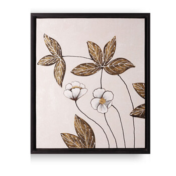 乐宅居家 纯手绘兰花花卉油画3幅 客厅装饰画 lh3130 富贵兰花1