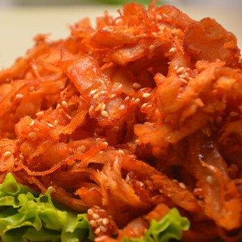 【海洲】 香辣鱿鱼丝鱿鱼条 海鲜零食 手撕芝麻鱿鱼丝200g