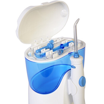 
                                        
                                                                                洁碧（Waterpik）冲牙器/水牙线/洗牙器/洁牙机 非电动牙刷 家用台式超效型蓝白款 WP-100EC                