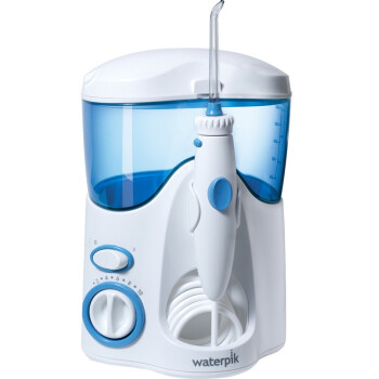 
                                        
                                                                                洁碧（Waterpik）冲牙器/水牙线/洗牙器/洁牙机 非电动牙刷 家用台式超效型蓝白款 WP-100EC                