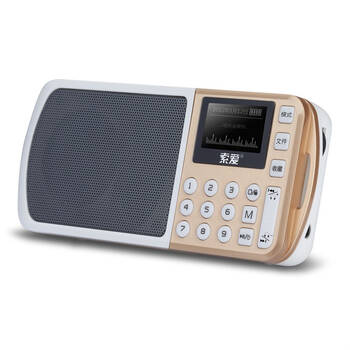 索爱(soaiy) s-198 便携式立体声插卡数字点歌数码音箱 香槟金 自营