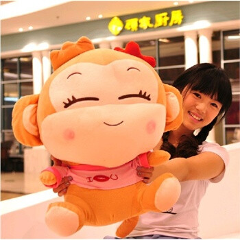 情侣嘻哈猴 毛绒玩具 布娃娃 悠嘻猴 公仔 情人节礼物 女款 40厘米