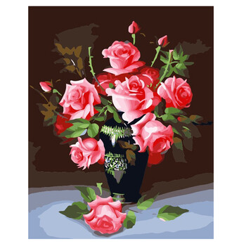 40x50数字手绘/油画/冬日浪漫/花团锦簇之繁华 cp-328-吾爱40*50