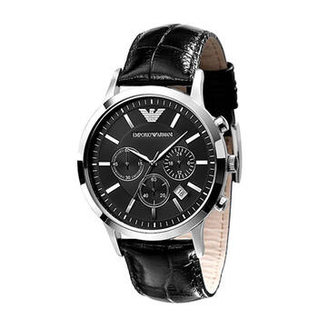 > armani 阿玛尼手表 商务休闲石英圆盘真皮日历 正装男士腕表 ar2447