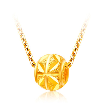 周大福ctf 精致转运珠黄金吊坠(工费:48计价) 004 千足金约1.0g