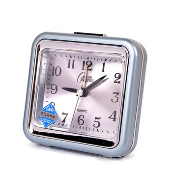 康巴丝静音闹钟 创意宜家懒人闹钟 超静音 贪睡功 2303 兰色