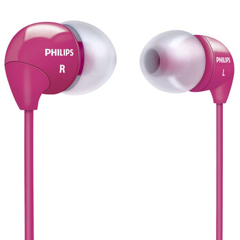 飞利浦（PHILIPS） SHE3590PK 重感低音 紧凑型耳机 耳塞 附3对柔软耳罩 粉红色