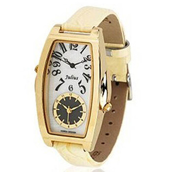 julius 聚利时韩国个性寓意双显双机芯系列女表ja-507 金色