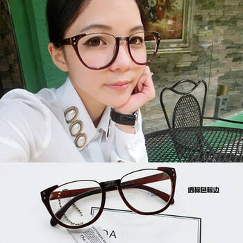 欧格2013春夏新款 上反半框萌圆框可配近视super平光眼镜opc008yj37