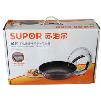 
                                        
                                                            苏泊尔（SUPOR） 炒锅不粘锅 32cm可立盖厨房锅具经典无油烟炒菜锅PC32Z1                