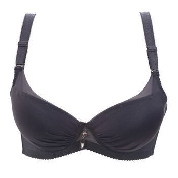 深v性感女士内衣调整型收副乳文胸 3/4杯厚模聚拢文胸 深蓝 36/80a