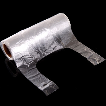 
                                        
                                                                                佳能（Glad）背心袋中号保鲜袋中号100个 点断式塑料袋 一次性PE食品袋25cm*28cm                