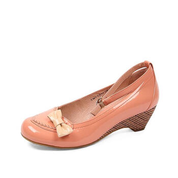 teenmix/天美意2013年春季粉红色漆牛皮女皮鞋cta28aq3 粉红 39