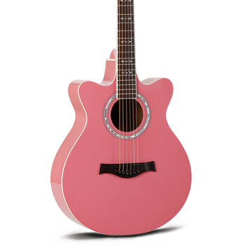 艾伦ellen40寸民谣吉他蓝色初学吉他 云杉 南洋木 缺角 包邮 买一送八