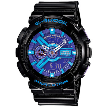 卡西欧casio黑金手表gshock黑武士防水防震双显大表盘石英运动男表ga