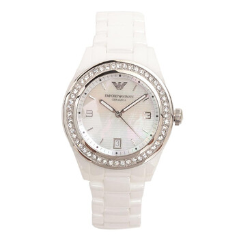 阿玛尼 陶瓷水钻石英女士腕表 ar1426(阿玛尼手表)