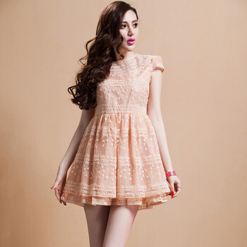 rosi露稀2014新款春装韩版淑女气质女装修身品质优雅瑞丽公主绣花百搭