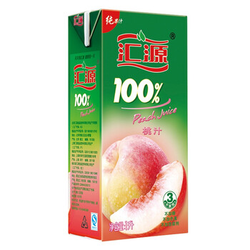 汇源100%桃果汁1l 盒装