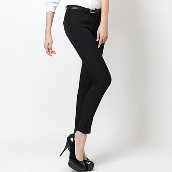 裤休闲裤女士长裤 b8001 黑色 m【图片 价格 品牌 报价】-京东商城