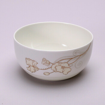 25英寸中式金钟碗 2只装 骨瓷碗 饭碗汤碗 浅紫色