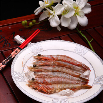 中国水产 进口野生 塞拉利昂白虾 500克/盒 海鲜年货
