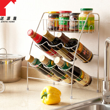 
                                        达派屋DAPAI HOME 304不锈钢厨房置物架 调味架三层储物架                
