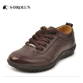 drolun圣帝罗兰男鞋商务休闲秋冬新款棕色w27260bn 深棕 40