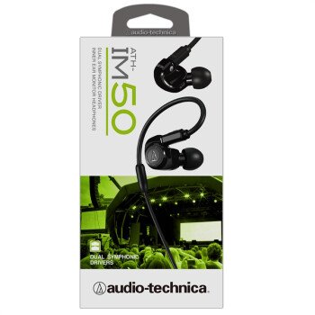 
                                        铁三角（Audio-technica） ATH-IM50 BK 双动圈入耳耳机 黑色                