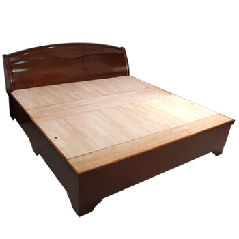 爱绿居 新中式实木液压杆箱体床 jm*床4# 沙比利色地暖抽屉床箱 1800