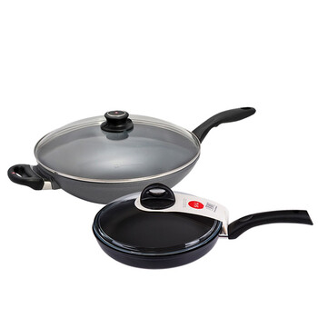 Swiss Diamond瑞仕钻石锅 32cm进口中华炒锅+PYREX 24cm煎锅二件套