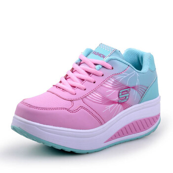 2013新款女鞋魔力瘦身摇摇鞋欧美松糕鞋减肥鞋运动休闲增高鞋 粉红色