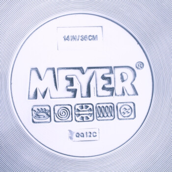 美亚（MEYER）36cm炒锅百年钢系列不锈钢盖双耳72178