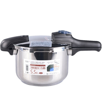 LB力巴铁 22CM（5.5L）电磁炉通用复合底不锈钢压力锅G-C5500S