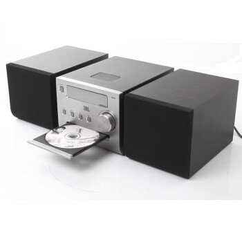 
                                        JBL MS502GM 音响 音箱 迷你音响 CD机 蓝牙音响 收音机 台式音响 桌面音响 闹钟 USB 灰色                