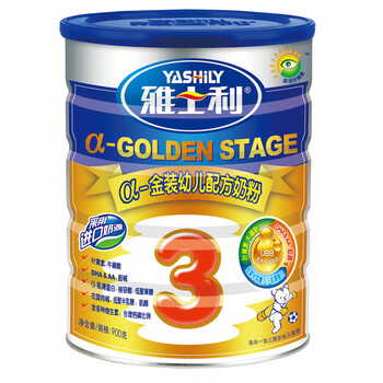 雅士利a金装3段幼儿配方奶粉 900g 罐装