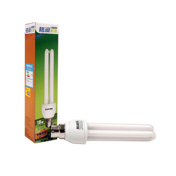 格润莱特节能灯泡2U型18W B22卡口灯头 白光 三基色光源