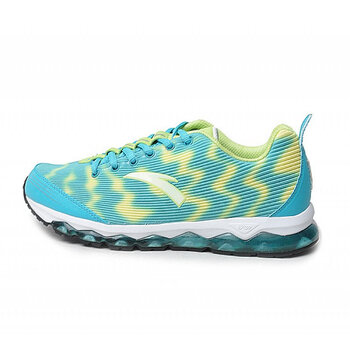 安踏 女式 跑步系列时尚渐变色波浪纹减震跑鞋 12215502-6 蓝色 39