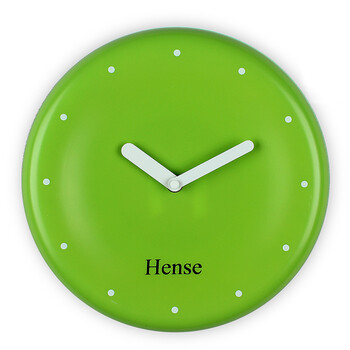 hense汉时钟表 时尚儿童房静音挂钟 创意卧房书房时钟石英钟hw69 绿色