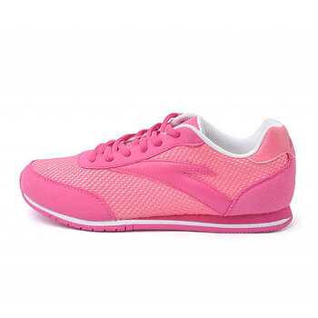 安踏 女式 悦活城市复古舒适透气网面系带休闲鞋 62223832-2 粉色 36