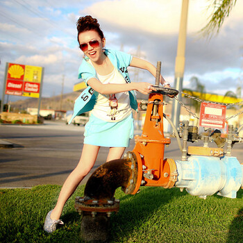 天使之城 angelcitiz 女装套装休闲连帽卫衣 短裙卫衣套装k7130 蓝色