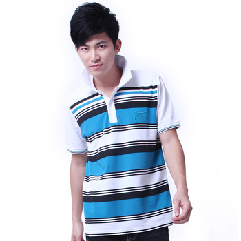 adivon 阿迪王 新款男子透气翻领polo衫 azdt117 白孔雀兰 l