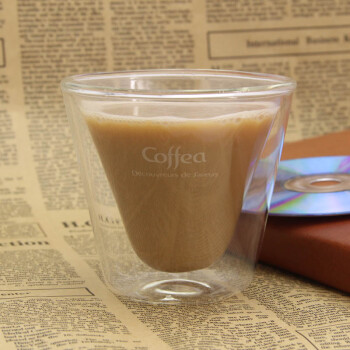 留恋阁 透明双层玻璃 隔热咖啡杯 200ml
