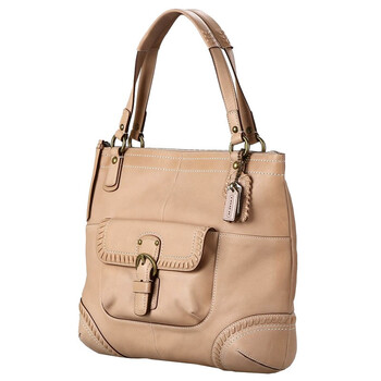 coach 蔻驰 女款poppy系列真皮锁缝glam大手袋 19018 ry