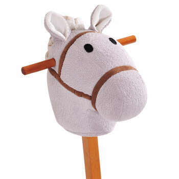 哈喜屋 瑞典骑小马儿童玩具 骑小马实木摇摇马 灰色