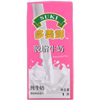 Suki 多美鲜 脱脂牛奶 1L*12盒