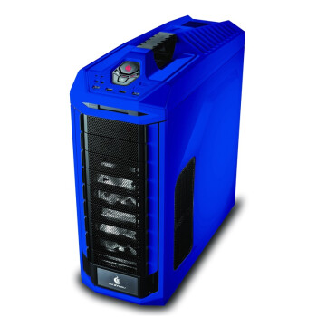 CoolerMaster酷冷至尊 坦克兵 蓝色限量版高塔机箱（透明侧板/USB3.0/可提把手/2.5寸热插拔/支持多显卡）