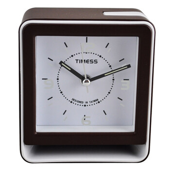 timess 天美时 led和弦音乐蓝色灯光静音贪睡闹钟g-020 咖啡色