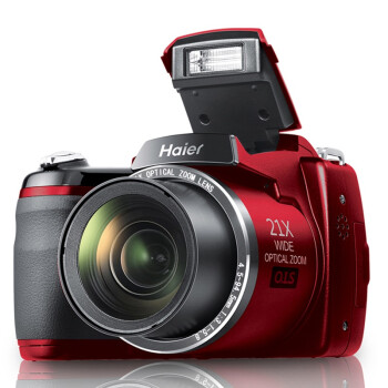 Haier海尔 W21 数码相机 红色（1600万像素 21倍光学变焦 3.0英寸液晶屏 1cm微距 全景扫描拍摄）