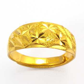 金太福钻石 24k纯金 999千足金女戒 黄金戒指 结婚戒指5.4g